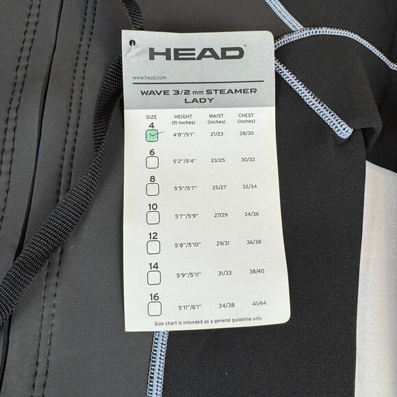 Head Wave 3/2 MM Steamer Lady Wetsuit - Size 4 - New - Picture 4 of 6